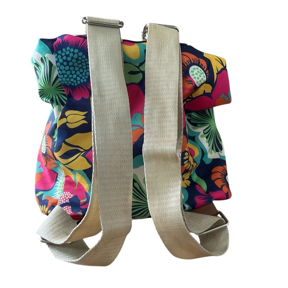 Lily Bloom Vibrant Flower Backpack Eco Friendly Drawstring Travel School Bag - Picture 3 of 12